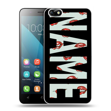 Силиконовый чехол на Huawei Honor 4X с принтом NAME