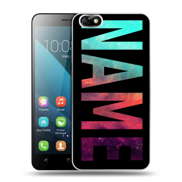 Силиконовый чехол на Huawei Honor 4X с принтом NAME