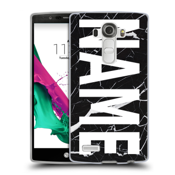 Силиконовый чехол на LG G4 с принтом NAME