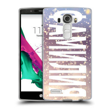 Силиконовый чехол на LG G4 с принтом ФАМИЛИЯ
