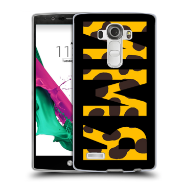 Силиконовый чехол на LG G4 с принтом ИМЯ