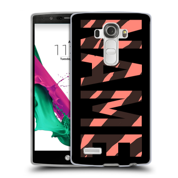 Силиконовый чехол на LG G4 с принтом NAME