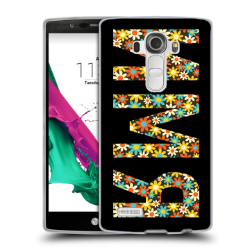 Силиконовый чехол на LG G4 с принтом ИМЯ