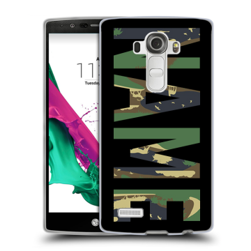 Силиконовый чехол на LG G4 с принтом NAME