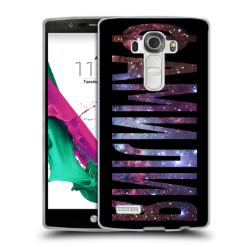 Силиконовый чехол на LG G4 с принтом ФАМИЛИЯ