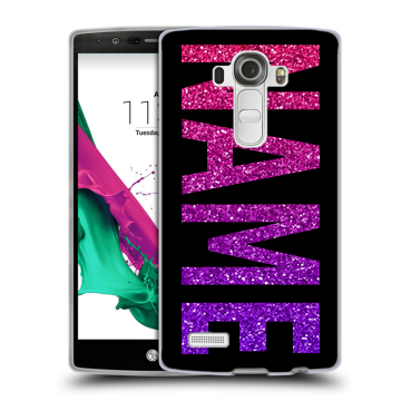 Силиконовый чехол на LG G4 с принтом NAME