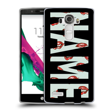 Силиконовый чехол на LG G4 с принтом NAME