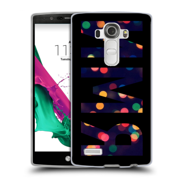 Силиконовый чехол на LG G4 с принтом ИМЯ