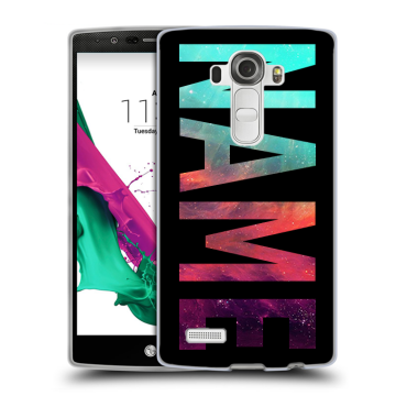 Силиконовый чехол на LG G4 с принтом NAME