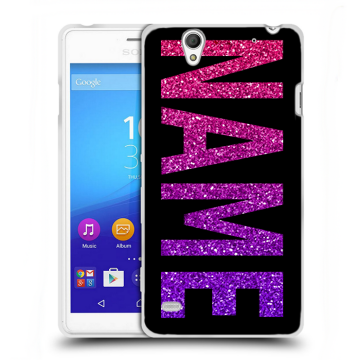 Пластиковый чехол на Sony Xperia C4 с принтом NAME