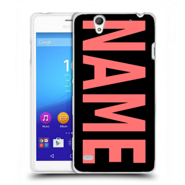 Пластиковый чехол на Sony Xperia C4 с принтом NAME