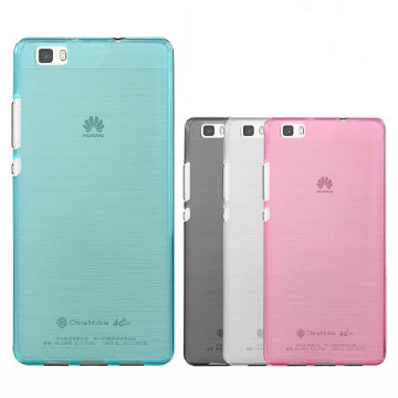 Силиконовый матовый полупрозрачный чехол для Huawei P8 Lite