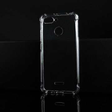 Прозрачный противоударный силиконовый чехол для Xiaomi RedMi 6 с усиленными углами Прозрачный противоударный силиконовый чехол для Xiaomi RedMi 6 с усиленными углами
