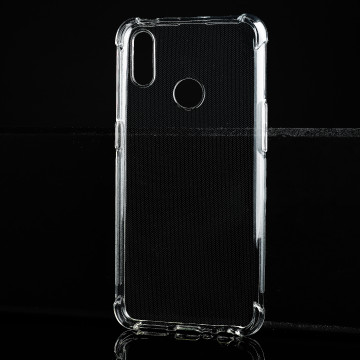 Силиконовый глянцевый транспарентный чехол с усиленными углами для Realme 3 Pro Силиконовый глянцевый транспарентный чехол с усиленными углами для Realme 3 Pro