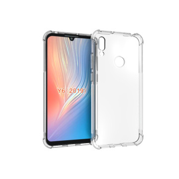 Прозрачный противоударный силиконовый чехол для Huawei Y6 (2019)/Y6s/Honor 8A с усиленными углами Прозрачный противоударный силиконовый чехол для Huawei Y6 (2019)/Y6s/Honor 8A с усиленными углами