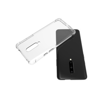 Силиконовый глянцевый транспарентный чехол с усиленными углами для OnePlus 7 Pro