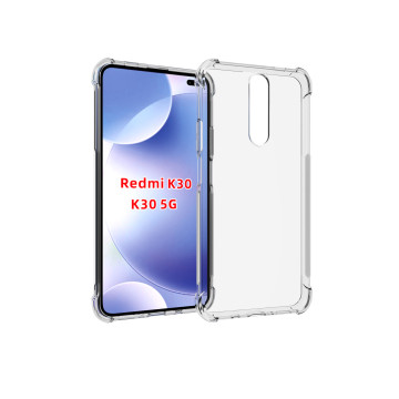 Силиконовый глянцевый транспарентный чехол с усиленными углами для Xiaomi RedMi K30 Силиконовый глянцевый транспарентный чехол с усиленными углами для Xiaomi RedMi K30