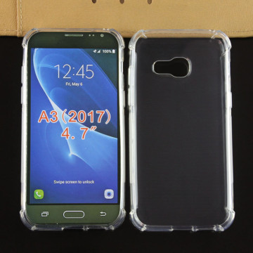 Силиконовый глянцевый транспарентный чехол с усиленными углами для Samsung Galaxy A3 (2017) Силиконовый глянцевый транспарентный чехол с усиленными углами для Samsung Galaxy A3 (2017)