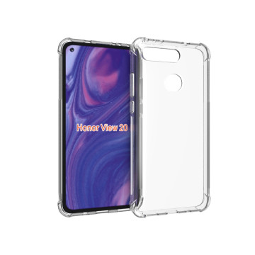Силиконовый глянцевый транспарентный чехол с усиленными углами для Huawei Honor View 20 Силиконовый глянцевый транспарентный чехол с усиленными углами для Huawei Honor View 20