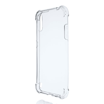 Прозрачный противоударный силиконовый чехол для Samsung Galaxy M01/A01 с усиленными углами Прозрачный противоударный силиконовый чехол для Samsung Galaxy M01/A01 с усиленными углами