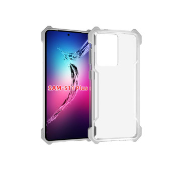 Прозрачный противоударный силиконовый чехол для Samsung Galaxy S20 Plus с усиленными углами Прозрачный противоударный силиконовый чехол для Samsung Galaxy S20 Plus с усиленными углами