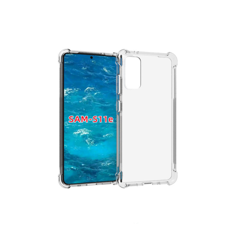 Прозрачный противоударный силиконовый чехол для Samsung Galaxy S20 с усиленными углами Прозрачный противоударный силиконовый чехол для Samsung Galaxy S20 с усиленными углами