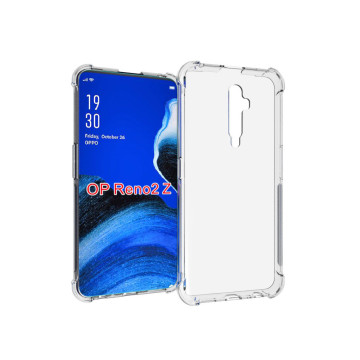 Силиконовый глянцевый транспарентный чехол с усиленными углами для OPPO Reno2 Z Силиконовый глянцевый транспарентный чехол с усиленными углами для OPPO Reno2 Z