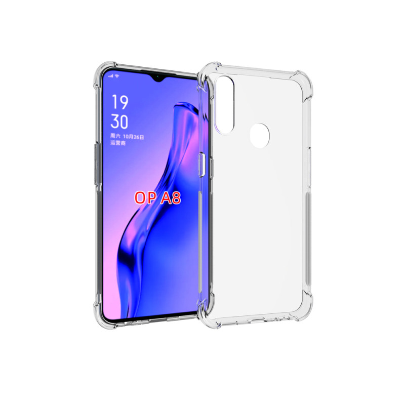 Силиконовый глянцевый транспарентный чехол с усиленными углами для OPPO A31 Силиконовый глянцевый транспарентный чехол с усиленными углами для OPPO A31