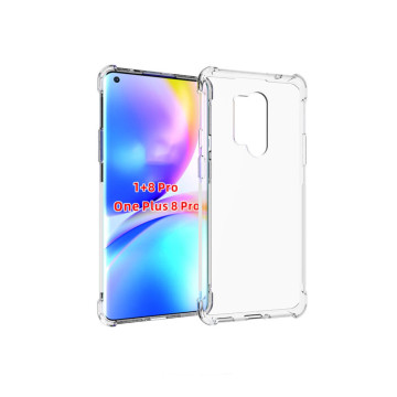 Силиконовый глянцевый транспарентный чехол с усиленными углами для OnePlus 8 Pro Силиконовый глянцевый транспарентный чехол с усиленными углами для OnePlus 8 Pro