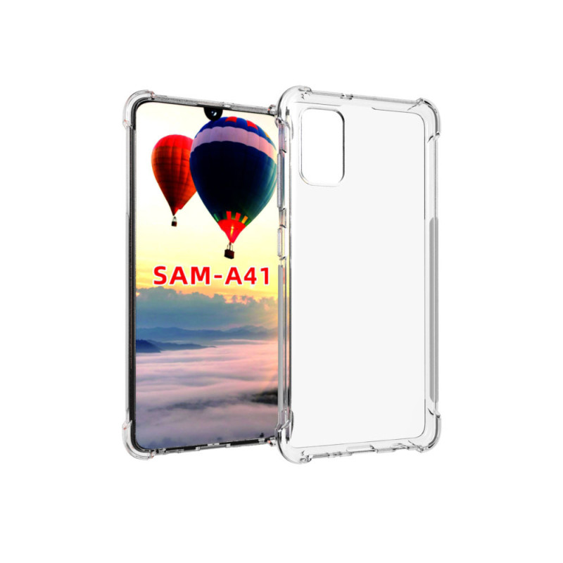 Силиконовый глянцевый транспарентный чехол с усиленными углами для Samsung Galaxy A41 Силиконовый глянцевый транспарентный чехол с усиленными углами для Samsung Galaxy A41