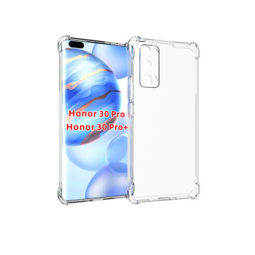 Прозрачный противоударный силиконовый чехол для Huawei Honor 30 Pro с усиленными углами Прозрачный противоударный силиконовый чехол для Huawei Honor 30 Pro с усиленными углами