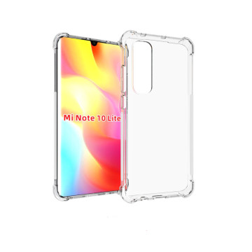 Прозрачный противоударный силиконовый чехол для Xiaomi Mi Note 10 Lite с усиленными углами Прозрачный противоударный силиконовый чехол для Xiaomi Mi Note 10 Lite с усиленными углами