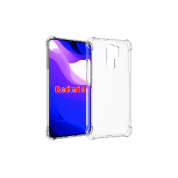 Прозрачный противоударный силиконовый чехол для Xiaomi RedMi 9 с усиленными углами Прозрачный противоударный силиконовый чехол для Xiaomi RedMi 9 с усиленными углами