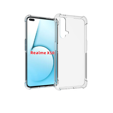 Силиконовый глянцевый транспарентный чехол с усиленными углами для Realme X3 SuperZoom Силиконовый глянцевый транспарентный чехол с усиленными углами для Realme X3 SuperZoom