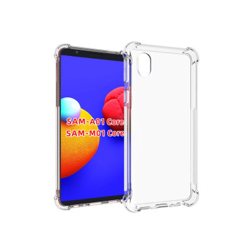 Прозрачный противоударный силиконовый чехол для Samsung Galaxy A01 Core с усиленными углами Прозрачный противоударный силиконовый чехол для Samsung Galaxy A01 Core с усиленными углами