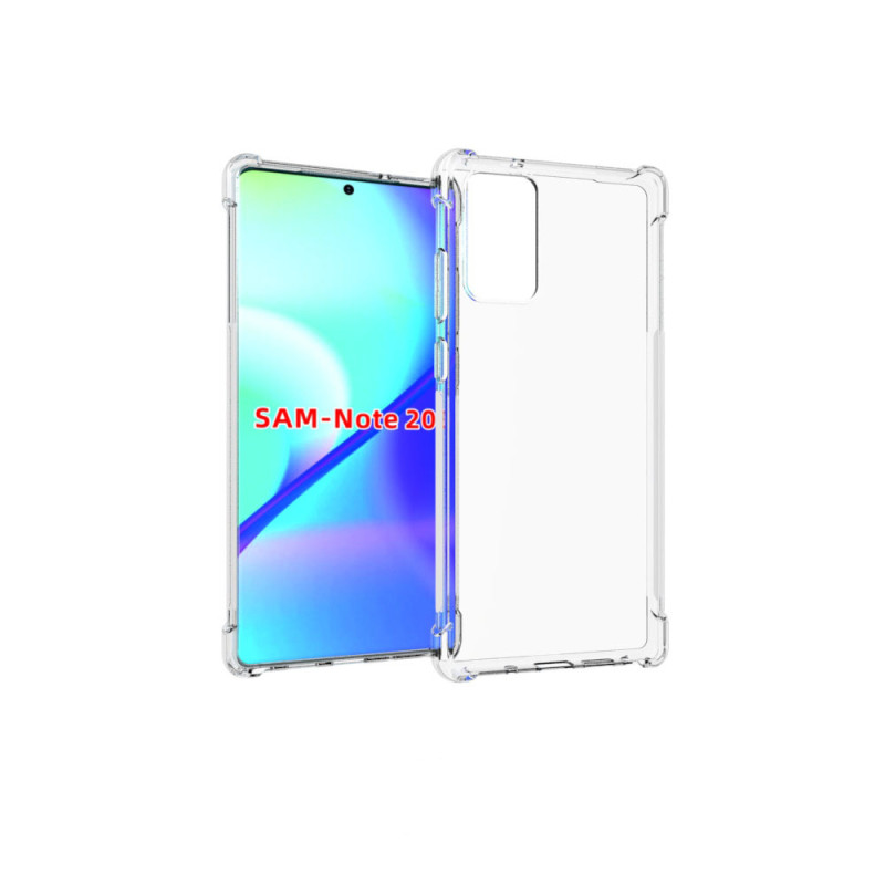 Прозрачный противоударный силиконовый чехол для Samsung Galaxy Note 20 с усиленными углами Прозрачный противоударный силиконовый чехол для Samsung Galaxy Note 20 с усиленными углами
