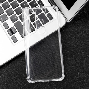 Силиконовый глянцевый транспарентный чехол с усиленными углами для Tecno Camon 15 Pro