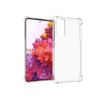 Прозрачный противоударный силиконовый чехол для Samsung Galaxy S20 FE с усиленными углами Прозрачный противоударный силиконовый чехол для Samsung Galaxy S20 FE с усиленными углами