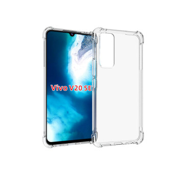 Прозрачный противоударный силиконовый чехол для Vivo V20 SE с усиленными углами