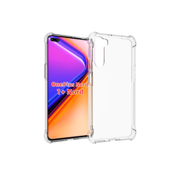Прозрачный противоударный силиконовый чехол для OnePlus Nord с усиленными углами Прозрачный противоударный силиконовый чехол для OnePlus Nord с усиленными углами