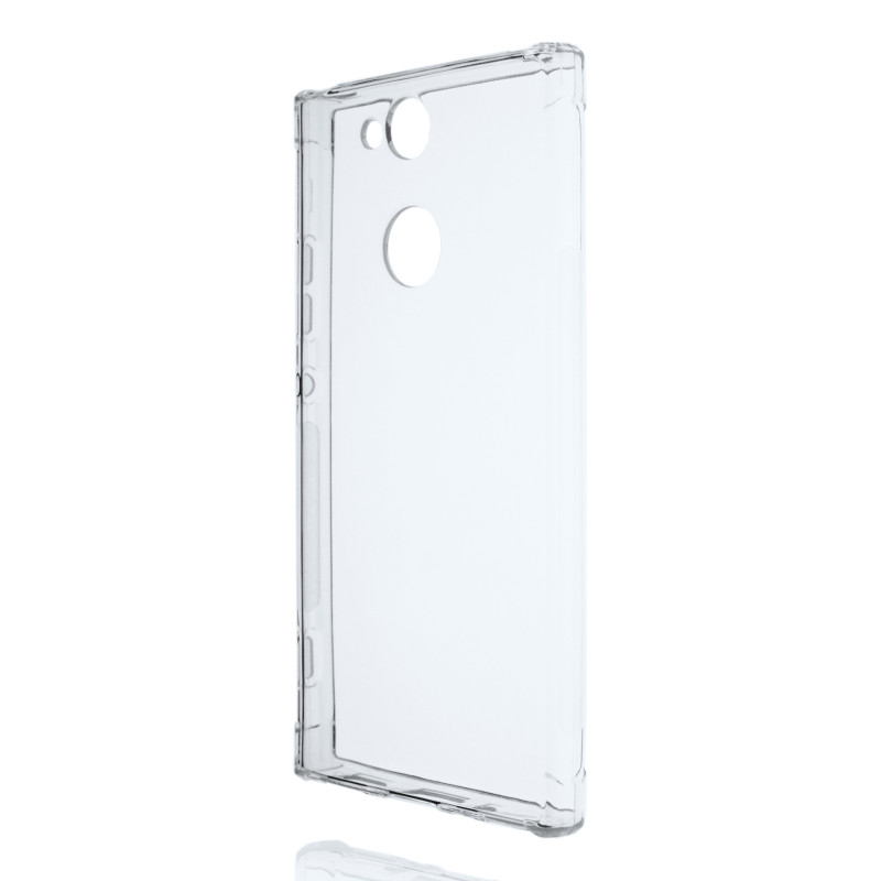 Силиконовый глянцевый транспарентный чехол с усиленными углами для Sony Xperia XA2 Силиконовый глянцевый транспарентный чехол с усиленными углами для Sony Xperia XA2