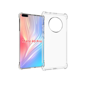 Прозрачный противоударный силиконовый чехол для Huawei Mate 40 Pro с усиленными углами