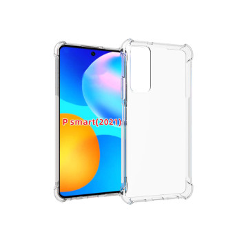 Прозрачный противоударный силиконовый чехол для Huawei P Smart (2021) с усиленными углами