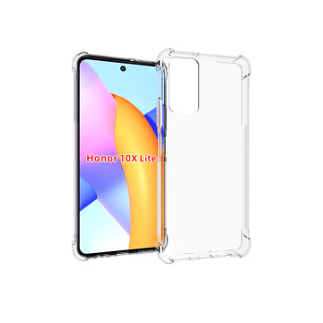 Прозрачный противоударный силиконовый чехол для Huawei Honor 10X Lite с усиленными углами Прозрачный противоударный силиконовый чехол для Huawei Honor 10X Lite с усиленными углами