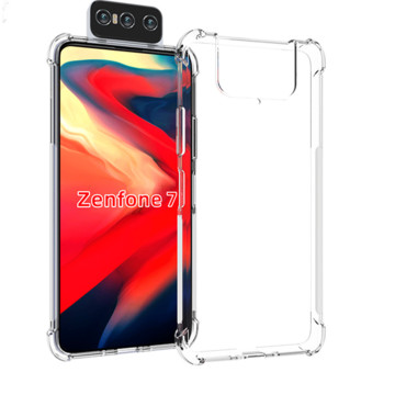 Прозрачный противоударный силиконовый чехол для ASUS ZenFone 7 с усиленными углами Прозрачный противоударный силиконовый чехол для ASUS ZenFone 7 с усиленными углами