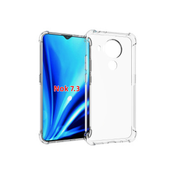 Прозрачный противоударный силиконовый чехол для Nokia 5.4 с усиленными углами Прозрачный противоударный силиконовый чехол для Nokia 5.4 с усиленными углами
