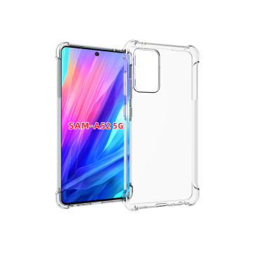 Прозрачный противоударный силиконовый чехол для Samsung Galaxy A52 с усиленными углами Прозрачный противоударный силиконовый чехол для Samsung Galaxy A52 с усиленными углами