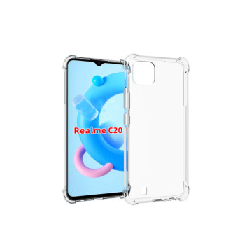 Прозрачный противоударный силиконовый чехол для Realme C11 (2021)/C20 с усиленными углами Прозрачный противоударный силиконовый чехол для Realme C11 (2021)/C20 с усиленными углами