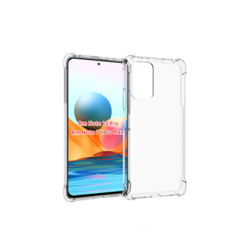 Прозрачный противоударный силиконовый чехол для Xiaomi RedMi Note 10 Pro с усиленными углами Прозрачный противоударный силиконовый чехол для Xiaomi RedMi Note 10 Pro с усиленными углами