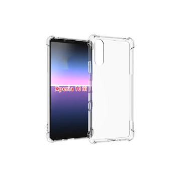 Прозрачный противоударный силиконовый чехол для Sony Xperia 10 III с усиленными углами Прозрачный противоударный силиконовый чехол для Sony Xperia 10 III с усиленными углами